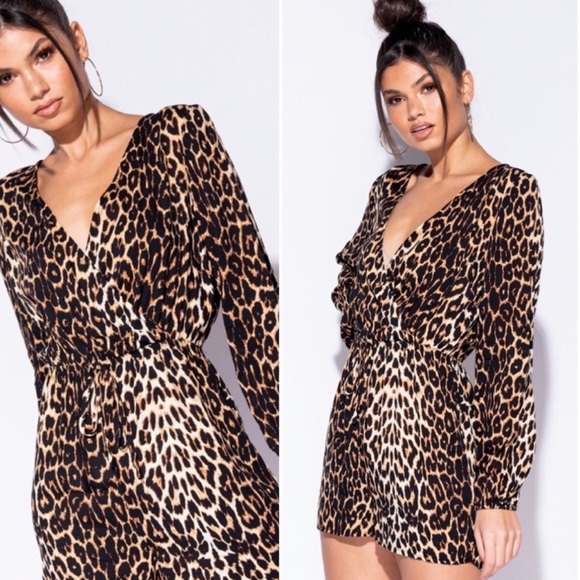 boutique Pants - 🔥HOT SALE!! Leopard 🐆 Wrap style Romper jumpsuit
